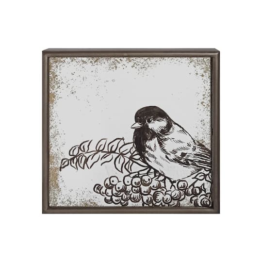 Melrose 8" x 8" Bird Silhouette Mirror Plaques Set